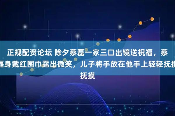 正规配资论坛 除夕蔡磊一家三口出镜送祝福，蔡磊身戴红围巾露出微笑，儿子将手放在他手上轻轻抚摸